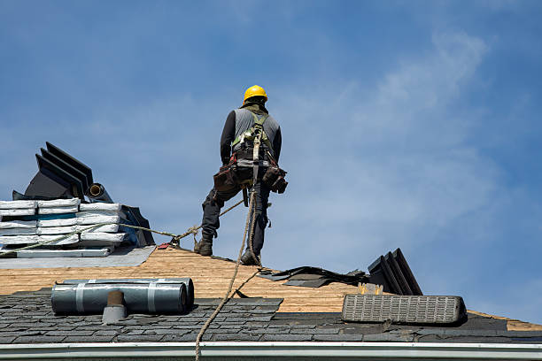 Professional Roof Replacement technician working in Monterey, IN